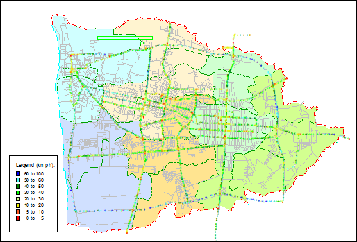 Hasil Pemetaan Kinerja Kecepatan Jaringan Kota Mataram, IUTRI